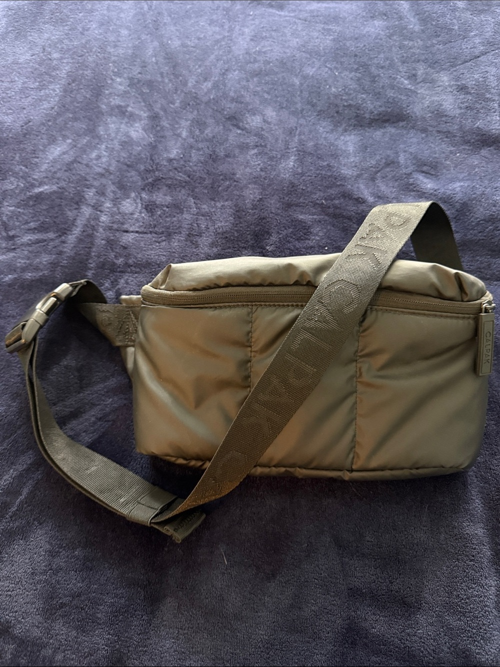 Calpak Black Belt Bag with Branded Strap
